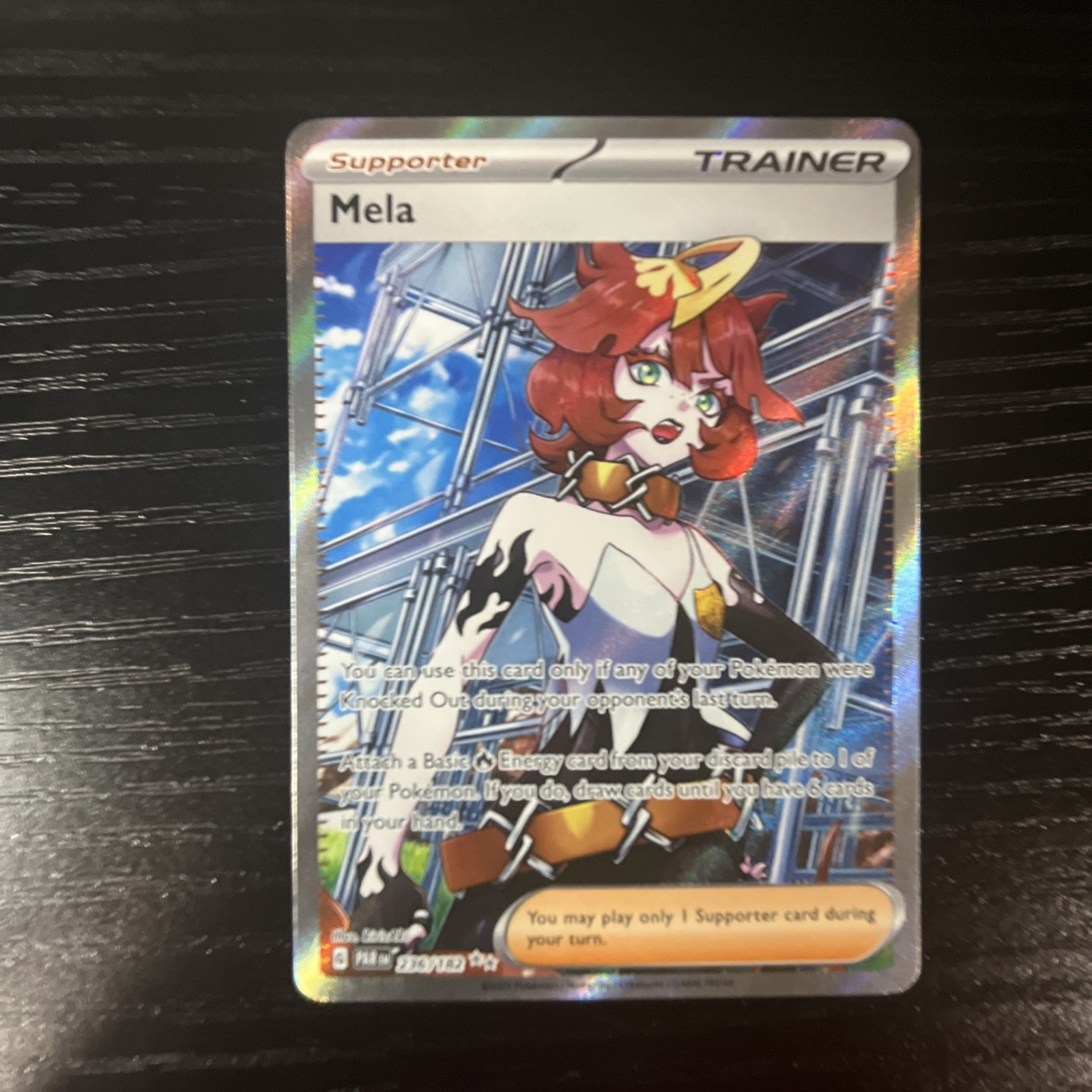 Mela 236/182 Paradox Rift Full Art Trainer Ultra Rare Pokemon Card Mint