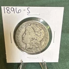 1896-S Morgan Silver Dollar $1 Silver Coin, Circulated Ungraded, Business Strike