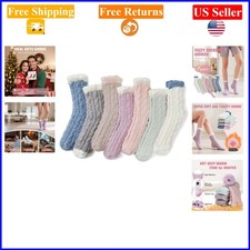 Women s Fuzzy Microfiber Slipper Socks 7 Pairs Cozy Warm Gift