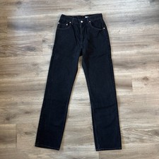 28x32 Vintage Levi  s 505 Jeans y2k 2000's black wash blank red tab straight fit