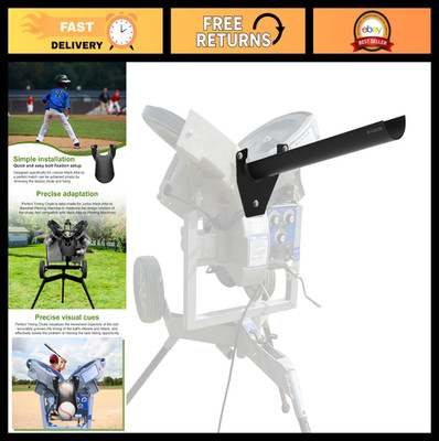Extended Pitching Machine Chute - Anti-Rust, Compatible with Junior Hack Attack,