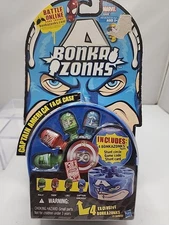 BONKAZONKS SERIES 1 MARVEL Captain America Face Case 4 pack action figures New