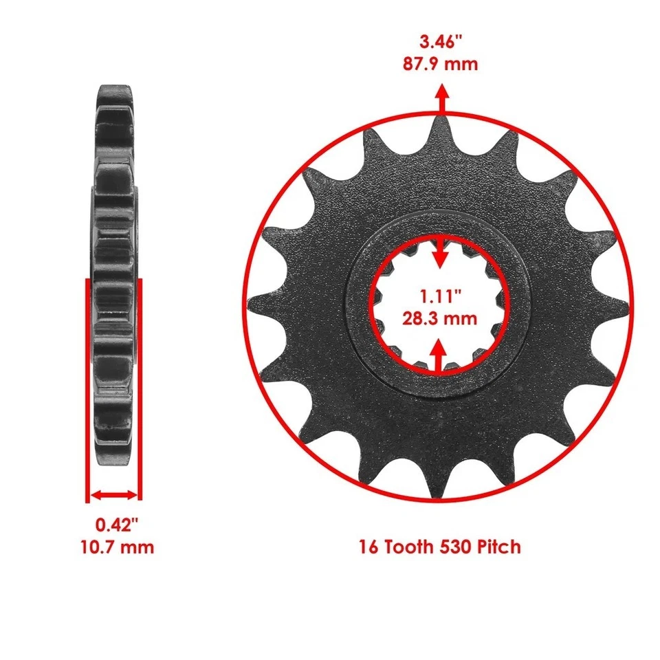 O-Ring Drive Chain & Sprockets Kit for Yamaha FZ1 FZS1000 2001-2005 Foto 4 de 4