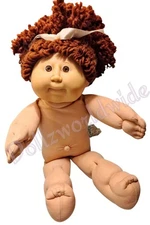 Cabbage Patch Girl w/Auburn Colored Popcorn Hair/Single Pony Hm #16 Holding Hand