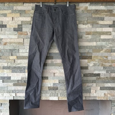 John Elliott Japanese Denim Jeans Mens 32 By 34 Selvedge Slim Fit grey