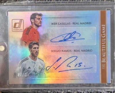 Panini Donruss Optic The Beautiful Game 2015 Iker Casillas Sergio Ramos Auto /35