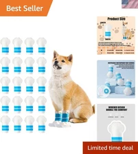 20 Pcs Disposable Dog Shoes – Medium Paw Protection Boots with Adjustable Straps