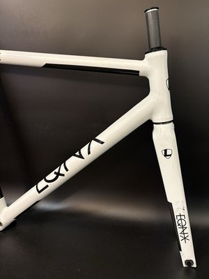 Leader EQNX Frameset White 58cm Carbon Track Bike Fixed Gear Frame