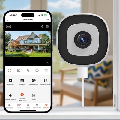 2K Window Camera, 2.4GHz & 5GHz WiFi6 Indoor Cameras for Home Security Outdoor