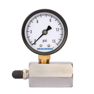#ad 2quot; Steel Gas Pressure Test Gauge Assembly 3 4quot; FNPT Connection 0 15psi ... $15.14