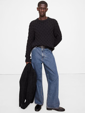 Men's Honeycomb Crew-Neck Sweater