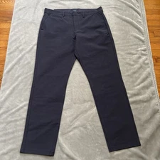 J. Crew Men's 770 Straight-fit Midweight Tech Pant Navy Sz 36x32 Stretch Commute
