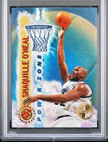1995 Topps Stadium Club Power Zone Member's Only #PZ1 Shaquille O'Neal SSP PSA 6 view 3