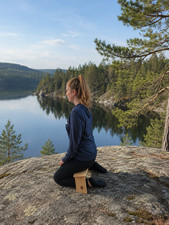 Meditation bench to decorate/stencil/varnish. yoga, Prayer or Relaxation
