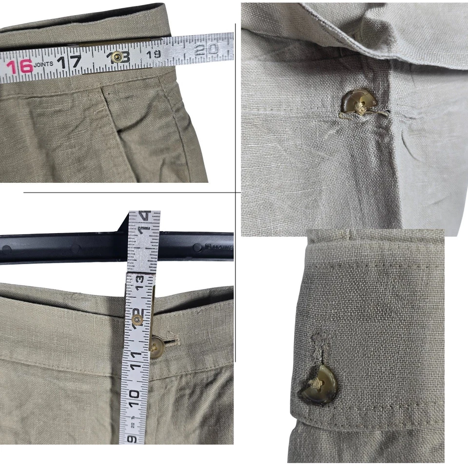 Pantalones cargo de lino INC International Concepts calce relajado para hombre talla 38x29 LEER Foto 4 de 4