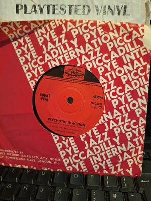 COUNT FIVE PSYCHOTIC REACTION PYE INTERNATIONAL UK  VG- 7''  45 SINGLE RECORD