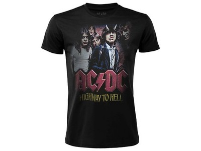 AC/DC T-Shirt Maglietta Highway To Hell Hard Rock AC DC Originale Ufficiale