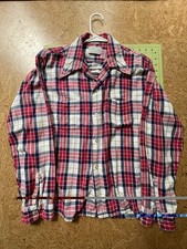 Vintage MacPhergus Mens L Flannel Plaid Butto...