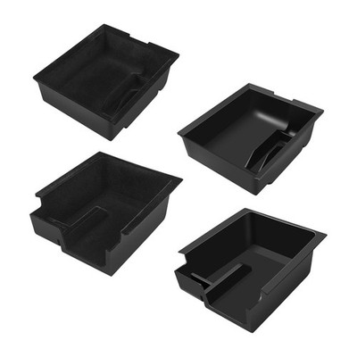 Auto Center Console Organizer Tray Black Armrest Storage Box Hidden Cubby for