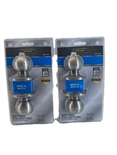 2 Defiant Saturn Bed and Bath Stainless Steel Privacy Lock Door Knob Lot Of 2