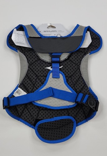 Mizuno Samurai Women's Catchers Chest Protector Fast pitch 13-14" Blue Black - Picture 2 of 7