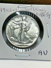 1942-P Walking Liberty Half Dollar - 90% Silver - AU - Great fo Any Collector