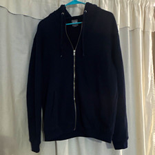 Dark Blue GAP Men's M Full Zip Fleece Hoodie Long Sleeve Solid Pockets