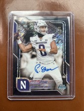 2025 Bowman University Chrome Preston Stone BCA-PS Black On Card Auto 08/10