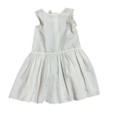 MiniWorld Girls Dress Size 6X White Sleeveless Vintage Style 6180 MADE IN USA