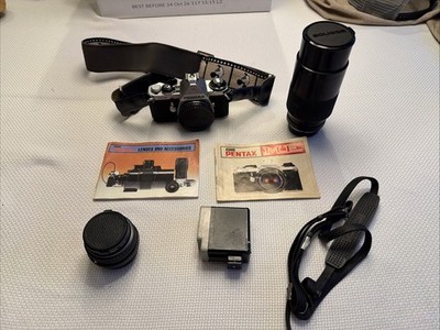 ASAHI Pentax ME SLR W/ SMC Pentax-M f1.7 50mm Asahi Lens & 85-205mm Soligor Lens