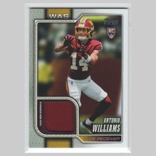Antonio Williams Rookie #ROR-AW 2026 Topps Flagship Jersey Relic Commanders Card. rookie card picture