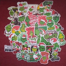 50pc. DR. SUESS THE GRINCH WATERPROOF VINYL STICKERS/DECALS