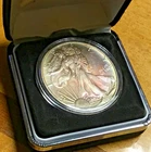 1992 $1 American Silver Eagle Business Toned Mint Issue Strike in Treasury Box