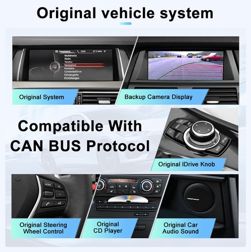 8.8" CarPlay Android 14 Autoradio 64GB DAB+ Für BMW 5er E60 E61 3er E90 E91 CCC - Bild 8 von 12