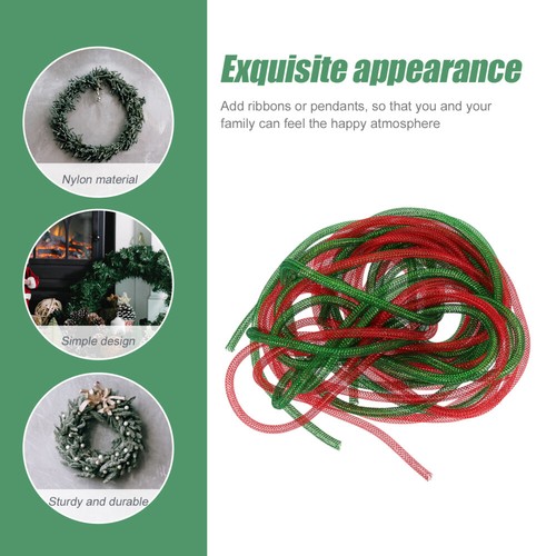4 Strips Christmas Wreath Material Mesh Tube for DIY Craft Xmas Garland Supply - 第 11/12 張圖片