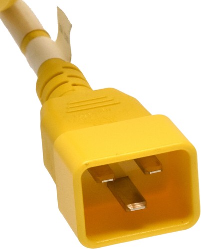 10xYung Kabel zasilający C20 C19 Kabel zasilający Żółty 3m 16A 250V Przedłużenie RPC20C19YL10 - Zdjęcie 5 z 6