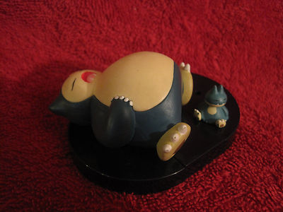 2 Pokemon Figure: Relaxo + Battle Maxo, Zukan/Yujin/Tomy (Snorlax + Munchlax) Used/F46