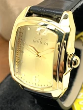 Invicta Women's Watch 35349 Lupah Quartz Special Edition Gold Black Leather Band