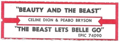 Jukebox Title Strip - Celine Dion & Peabo Bryson: ''Beauty And The Beast''
