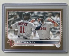 2022 Topps Update Boston Flex Gold /2022 #US11 Enrique Hernandez, Rafael Devers