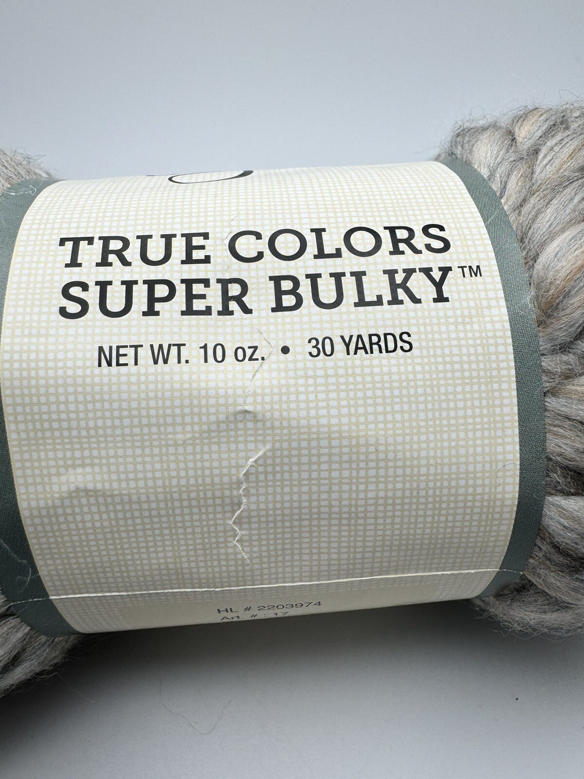 Yarn Bee True Colors Super Bulky, Color Fall Frost 10 oz 30 yards 100
