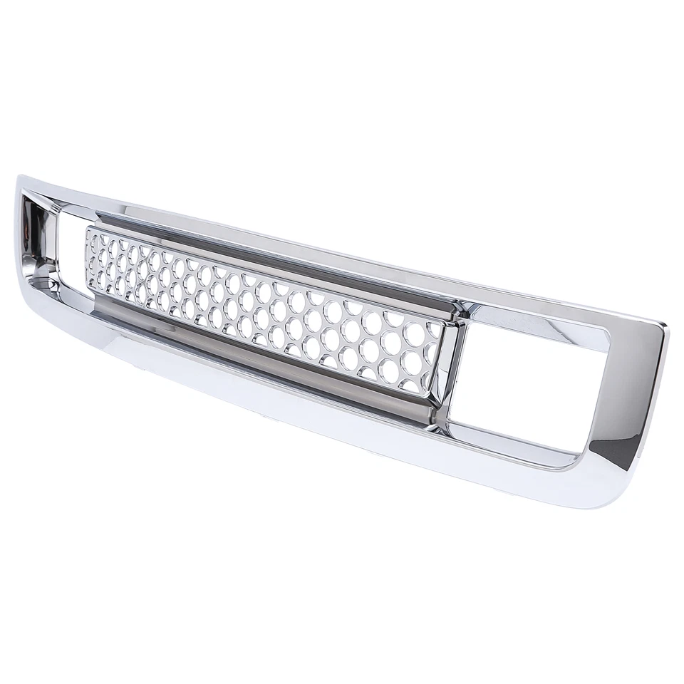 Хромированная верхняя решетка для переднего бампера для GMC Sierra 1500 2007-2013 + нижняя решетка - Изображение 4 из 4