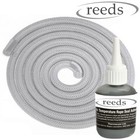 3mm x 3 metres long Stove Rope Kit, Glass Fibre door Seal with Glue Option REEDS