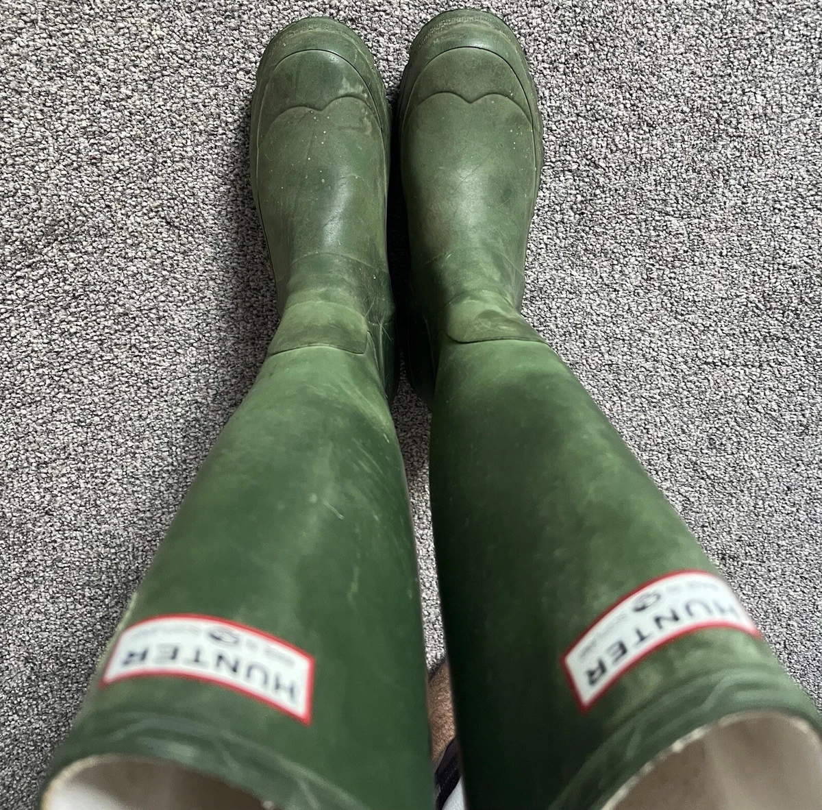 Olive green hunter clearance wellies