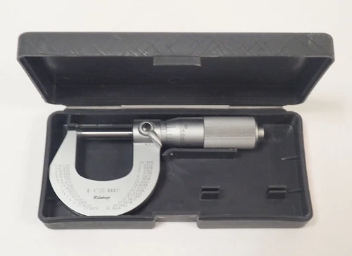 MITUTOYO M225-1 0-1" MICROMETER, .0001" GRADUATION WITH CASE