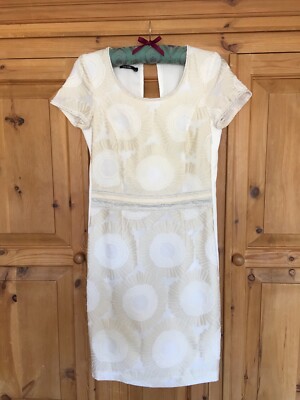 Marc Aurel Flattering Cotton Blend Dress Party Christening Wedding UK 10 EU 36