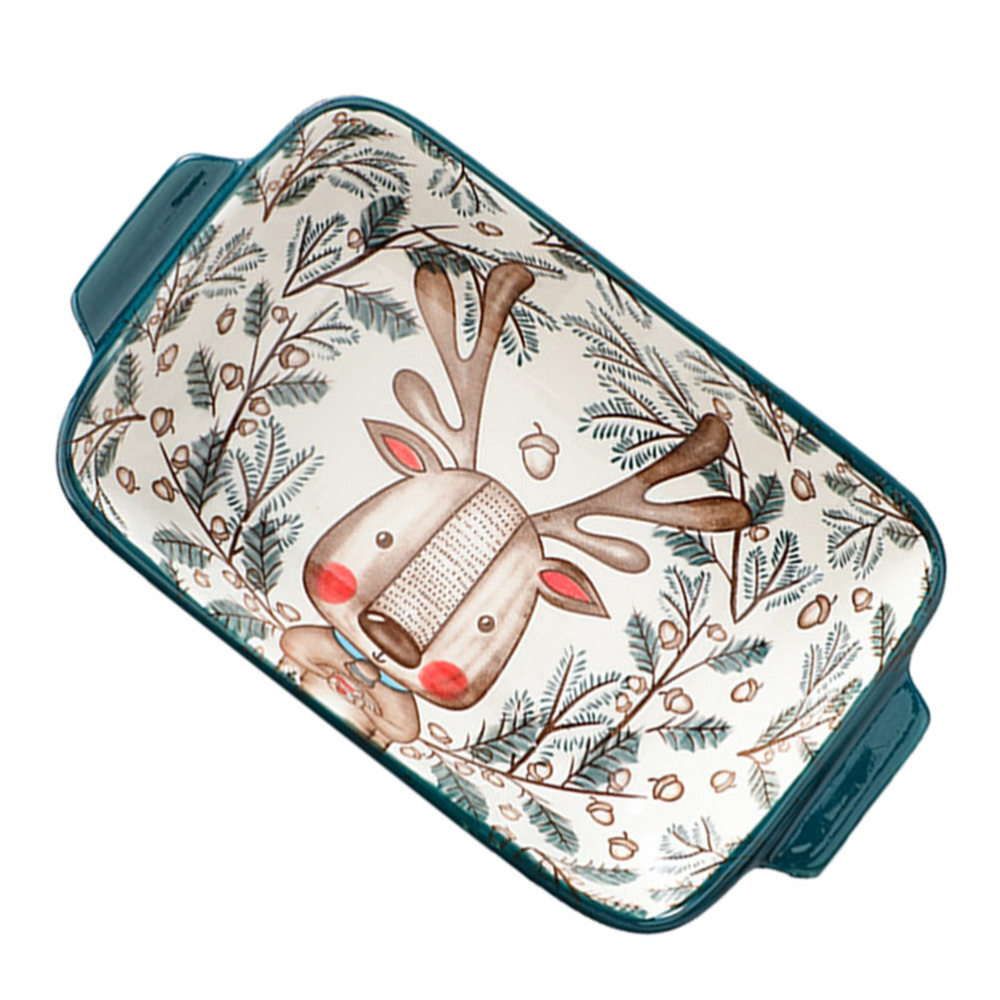 Quiche Dish Oven Baking Dish Ceramic Baking Bowl Oval Baking Dish