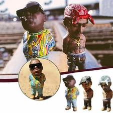 2pac Tupac Shakur B.I.G.Cool Hip Hop Guy Resin Ornaments Creative Desktop Statue