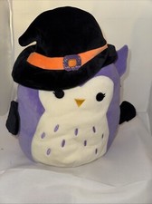 Halloween Decor 12" Squishmallow Holly Owl Witch Trick Or Treat Pail New