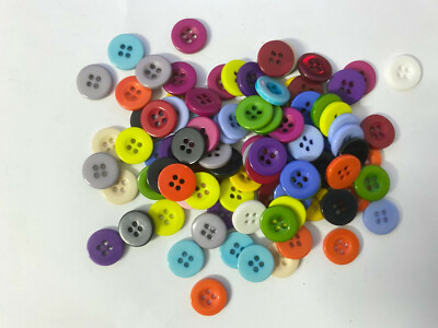 11.5mm 1190Pcs Mixed 4-Holes Wide Side Buttons Sewing DIY Resin Round ...